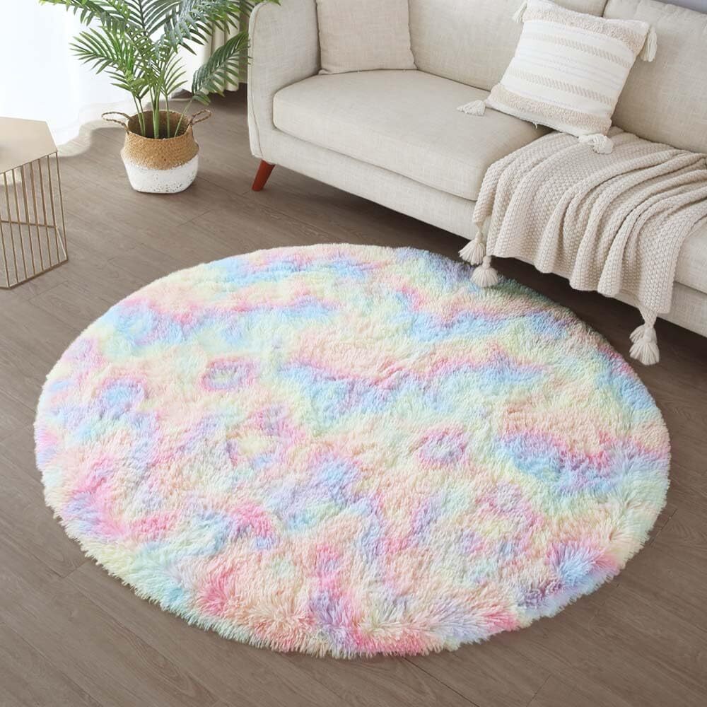 Infinity Round Shag Rug (Rainbow Dream)