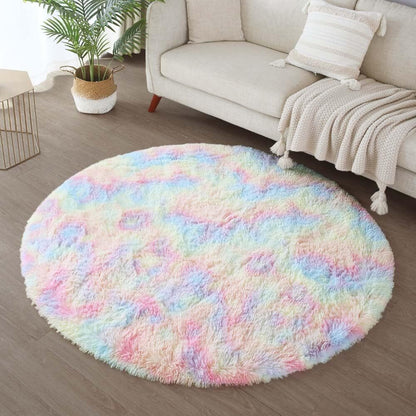 Infinity Round Shag Rug (Rainbow Dream)