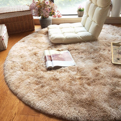 Infinity Round Shag Rug (Tan)