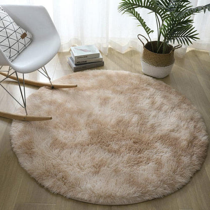 Infinity Round Shag Rug (Tan)