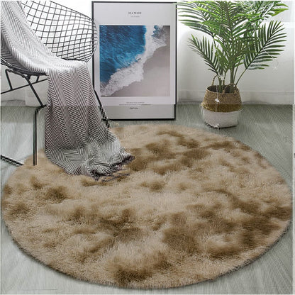 Infinity Round Shag Rug (Tan)