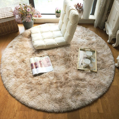 Infinity Round Shag Rug (Tan)