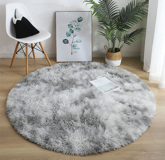 Infinity Round Shag Rug (Platinum)