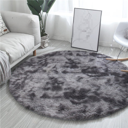 Large 2m Infinity Round Shag Rug (Charcoal & Grey)