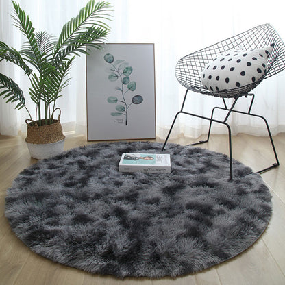 Large 2m Infinity Round Shag Rug (Charcoal & Grey)