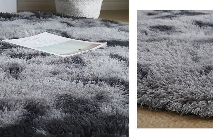 Large 2m Infinity Round Shag Rug (Charcoal & Grey)