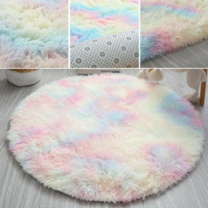 Large 2m Infinity Round Shag Rug (Rainbow Dream)