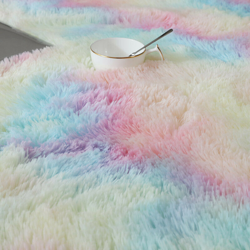 Large 2m Infinity Round Shag Rug (Rainbow Dream)