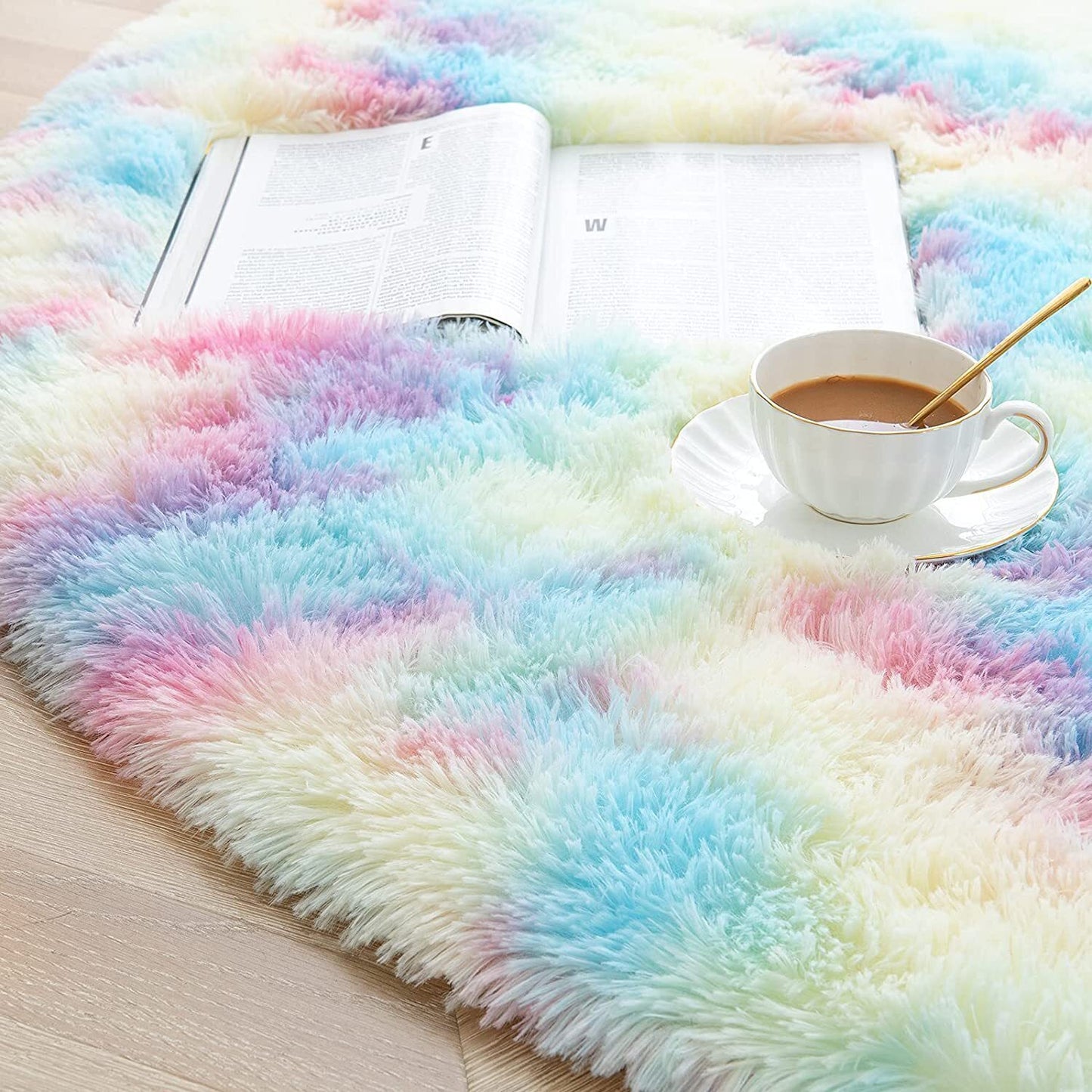 Large 2m Infinity Round Shag Rug (Rainbow Dream)