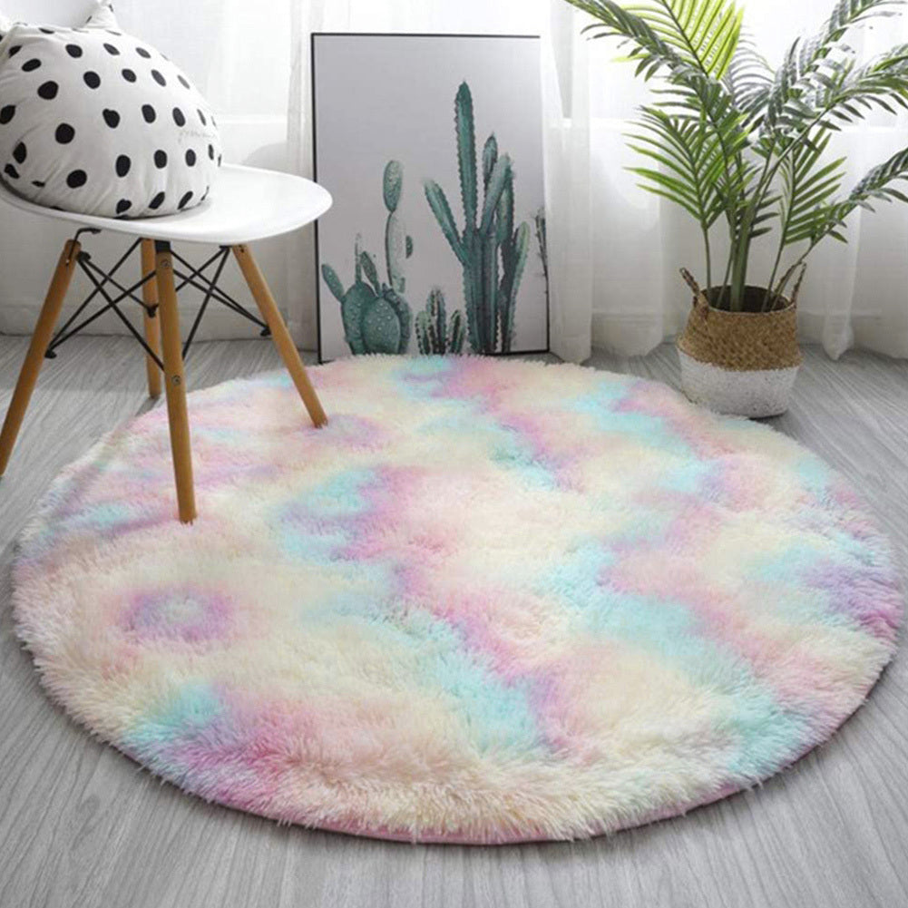 Large 2m Infinity Round Shag Rug (Rainbow Dream)