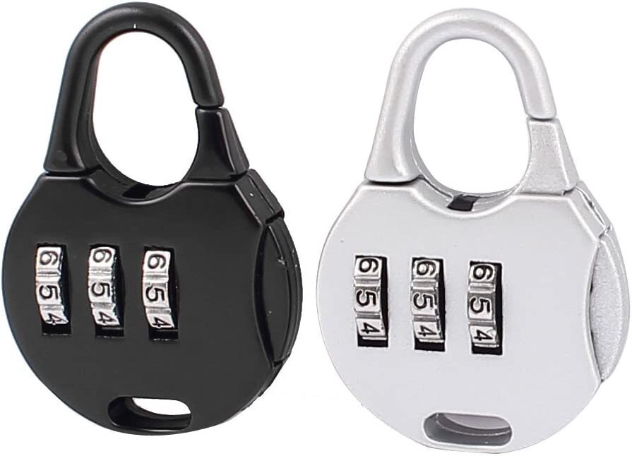 Advanced Round Combination Lock Bags Suitcase Lockers Luggage Padlock (Black)