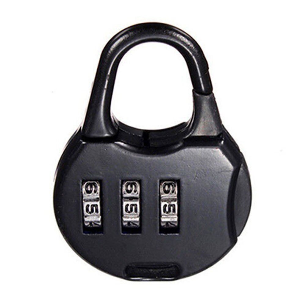 Advanced Round Combination Lock Bags Suitcase Lockers Luggage Padlock (Black)