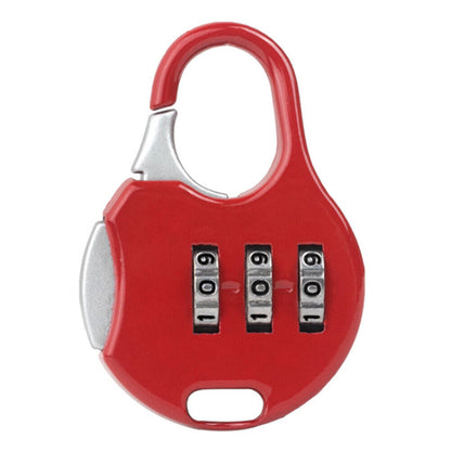 Advanced Round Combination Lock Bags Suitcase Lockers Luggage Padlock (Red)