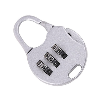 Advanced Round Combination Lock Bags Suitcase Lockers Luggage Padlock (Silver)