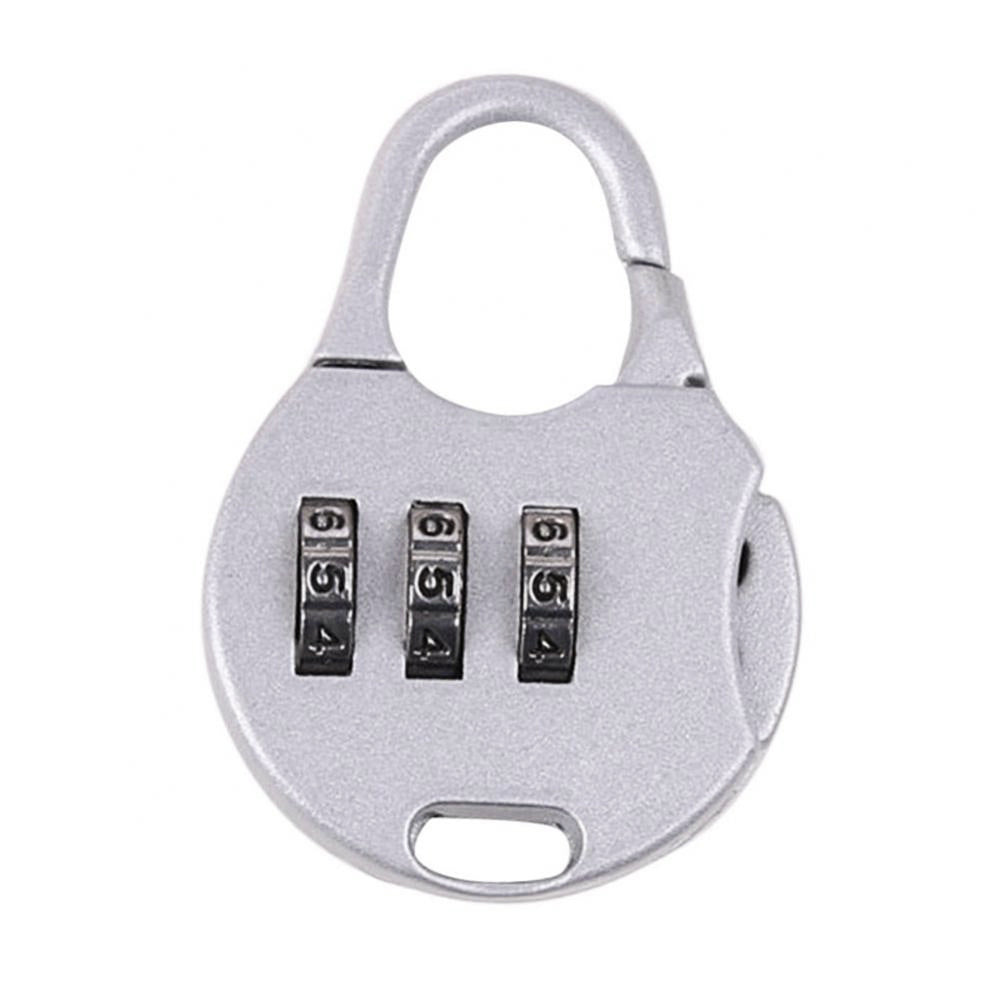 Advanced Round Combination Lock Bags Suitcase Lockers Luggage Padlock (Silver)