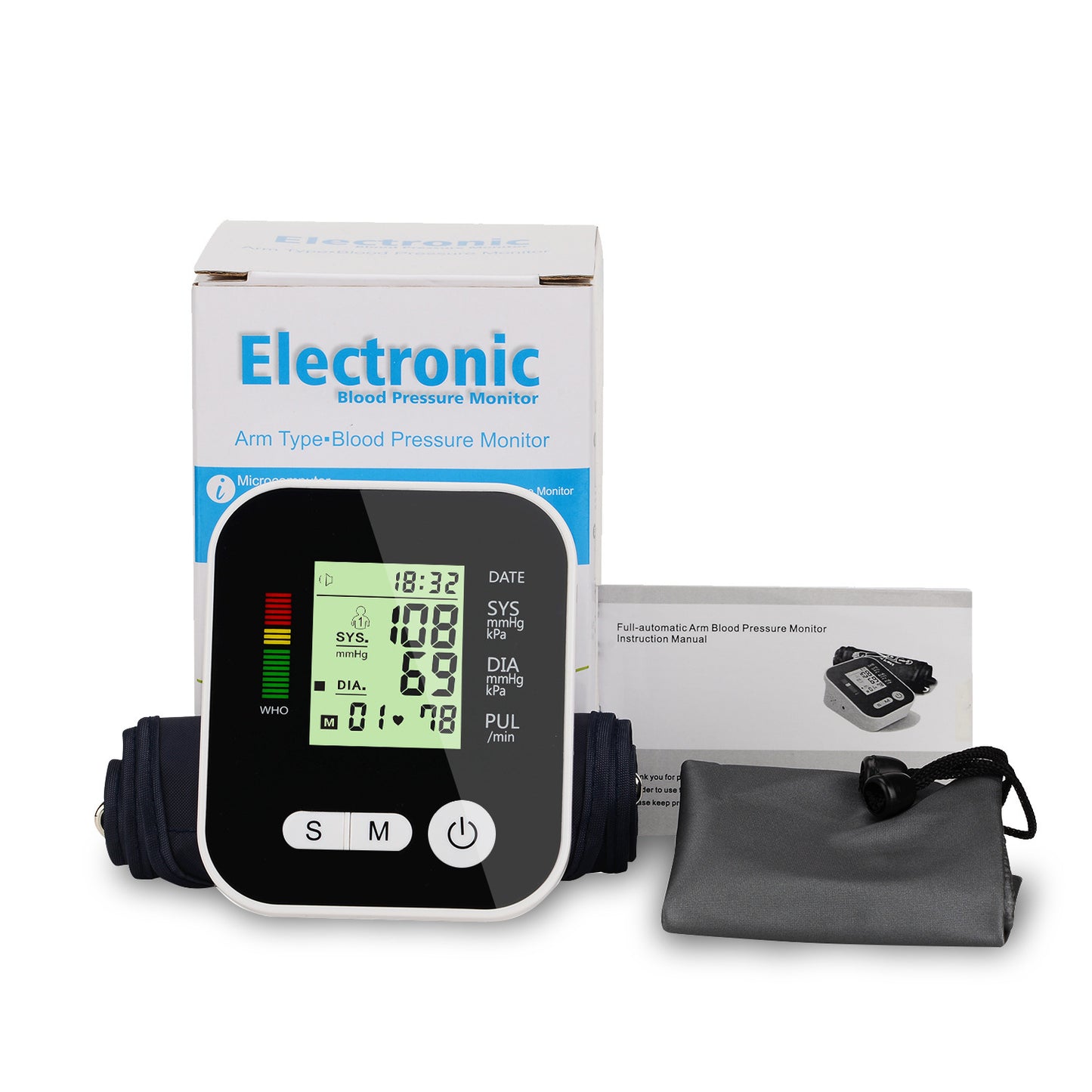 Automatic Arm Blood Pressure Monitor Large LCD