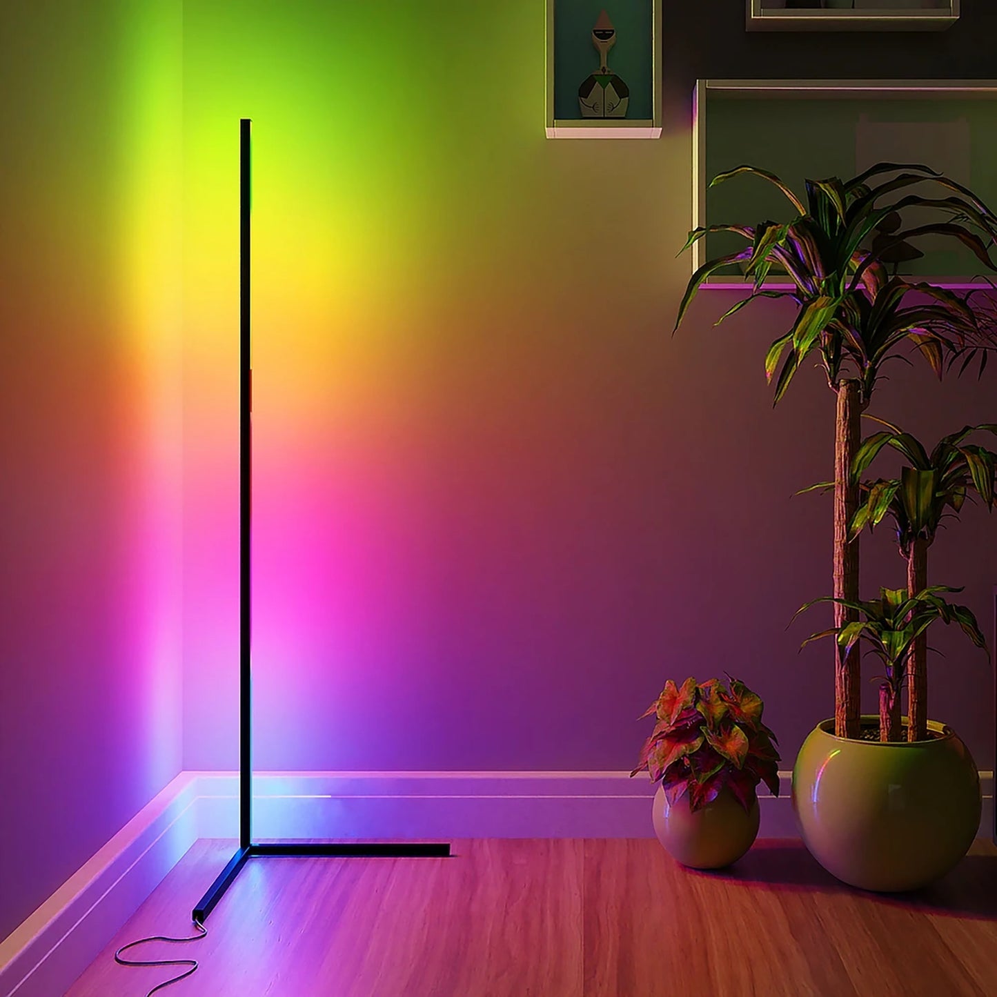 Smart Magic RGB LED Corner Floor Lamp Colour Changing Ambient Light