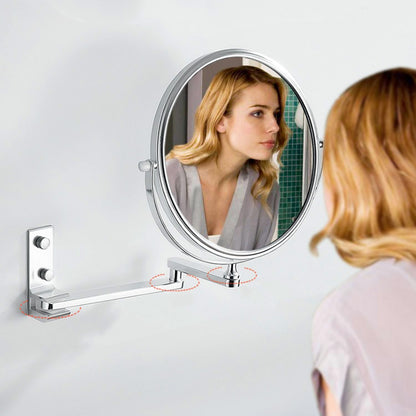 Deluxe Extendable Wall Mounted Magnifying Makeup Bathroom Vanity Cosmetic Mirror