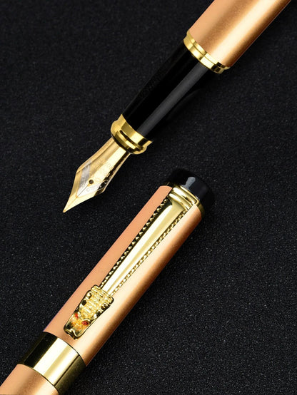 Classic Designer Dragon Metal Ink Fountain Pen (Gold)