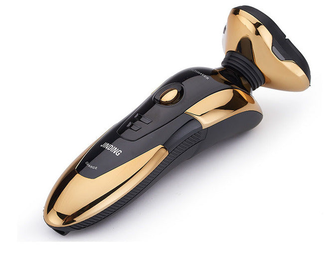 3D Floating 3-Head Rotating Rechargeable Electric Shaver (Gold)