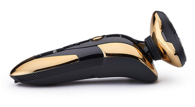 3D Floating 3-Head Rotating Rechargeable Electric Shaver (Gold)