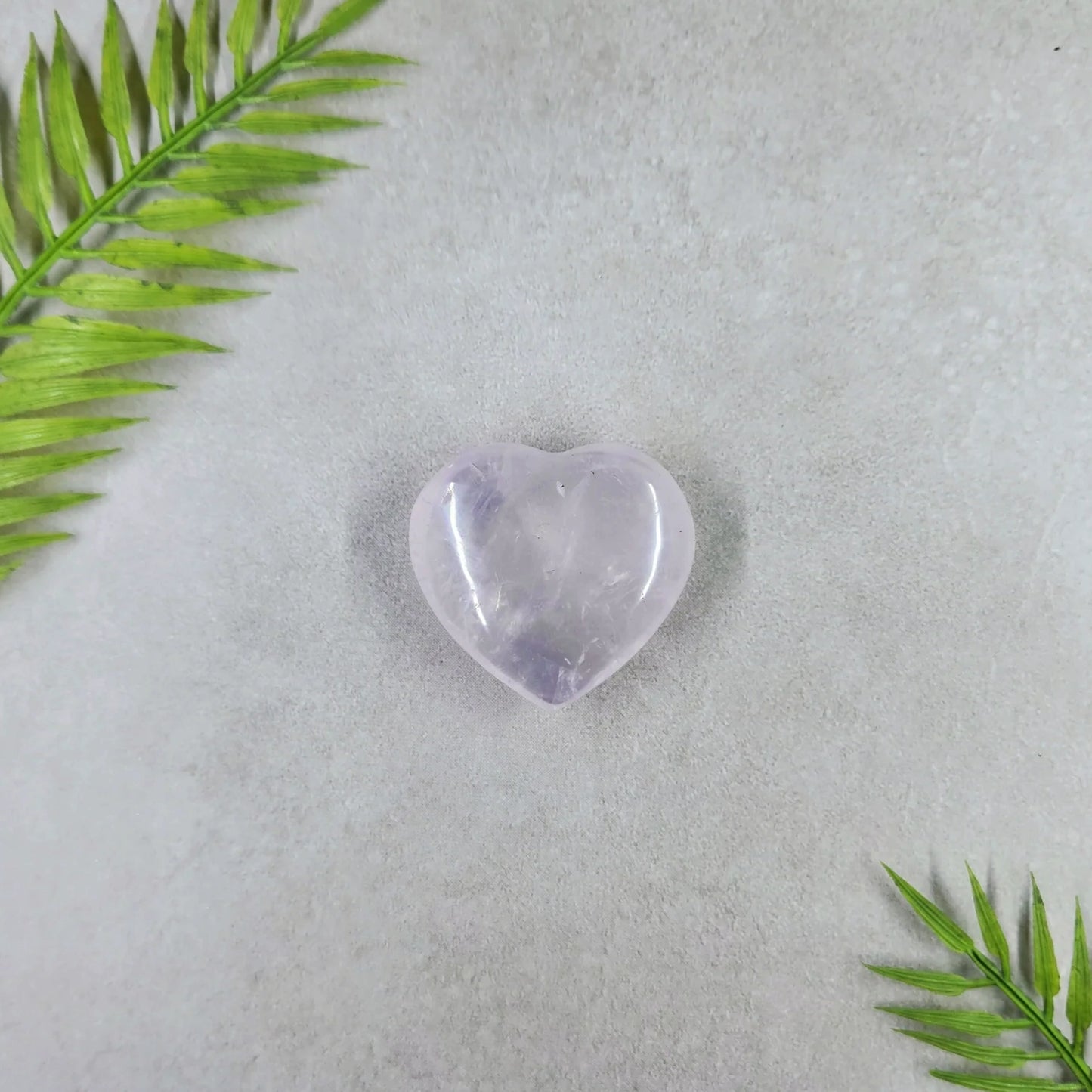 Amethyst Crystal Heart Stone Natural Gemstone