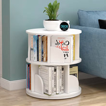 Sanctuary 360-degree Rotating 2 Tier Display Shelf Bookcase Organiser (White)