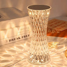 Diamond Crystal LED Table Lamp Touch Sensor Night Light