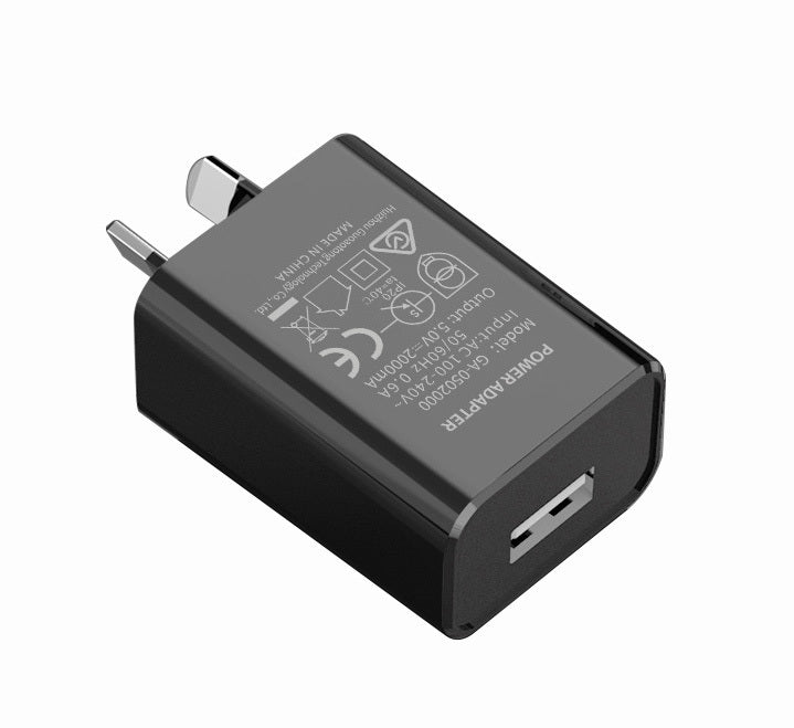 2A USB Power Adapter Fast Charging AU Wall Charger (Black)