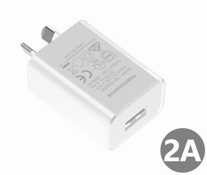 2A USB Power Adapter Fast Charging AU Wall Charger (White)