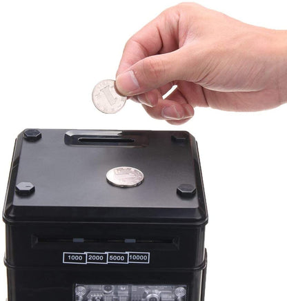 Automatic Safe Electronic Piggy Bank ATM Money Box (Black)