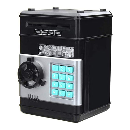 Automatic Safe Electronic Piggy Bank ATM Money Box (Black)