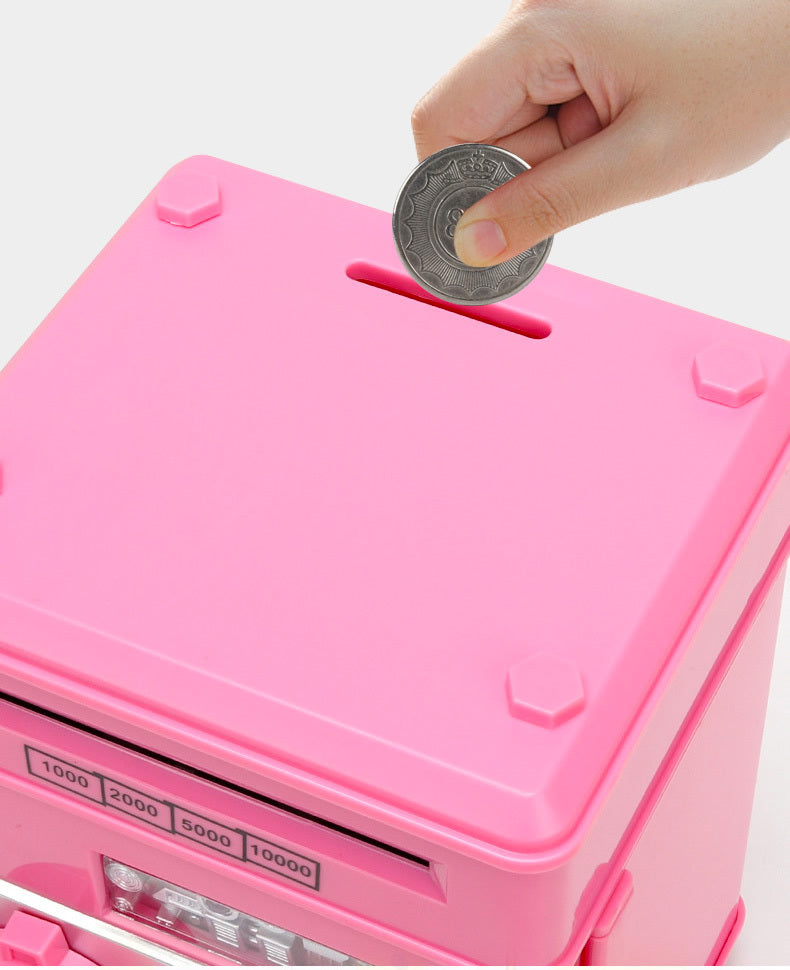 Automatic Safe Electronic Piggy Bank ATM Money Box (Pink)