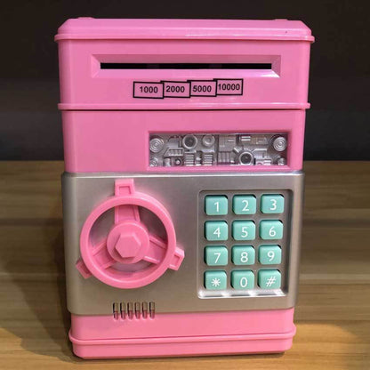 Automatic Safe Electronic Piggy Bank ATM Money Box (Pink)