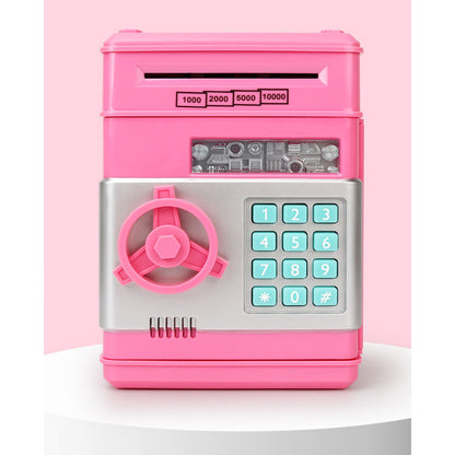 Automatic Safe Electronic Piggy Bank ATM Money Box (Pink)