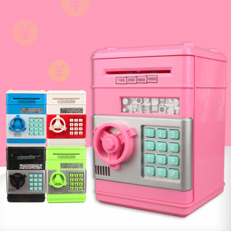 Automatic Safe Electronic Piggy Bank ATM Money Box (Pink)