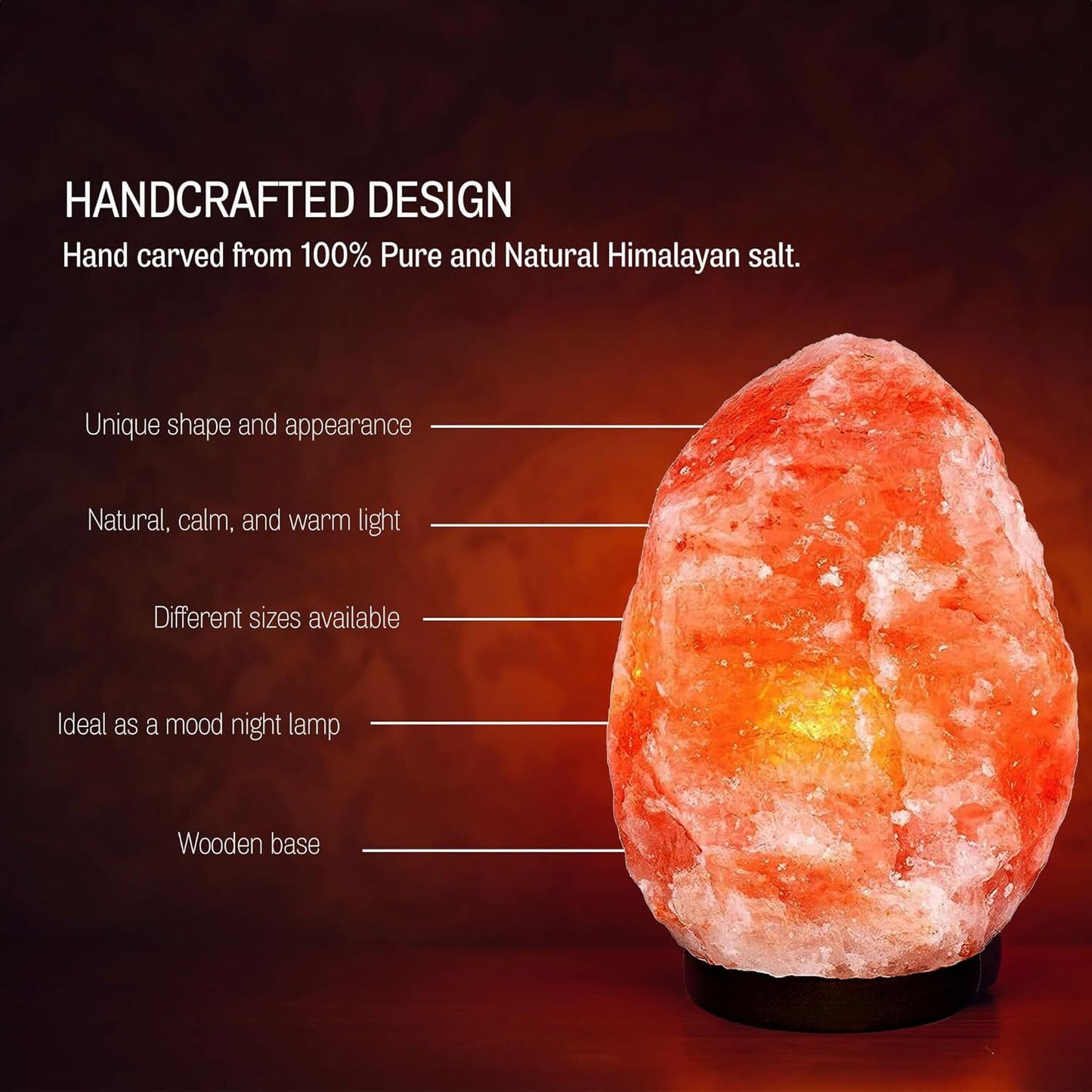 Himalayan Salt Lamp Natural Crystal Rock Night Light (2-3kg)