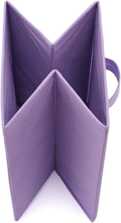 Foldable Storage Cube Basket Bin Collapsible Box Organizer (Purple)