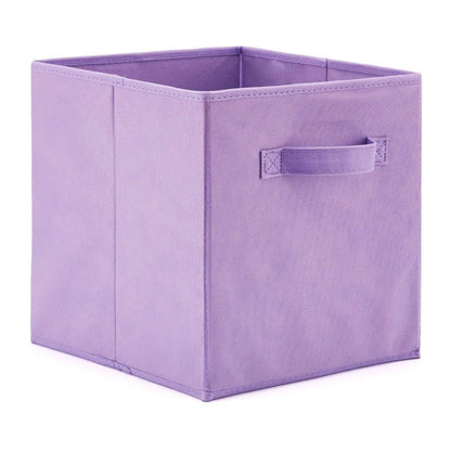 Foldable Storage Cube Basket Bin Collapsible Box Organizer (Purple)