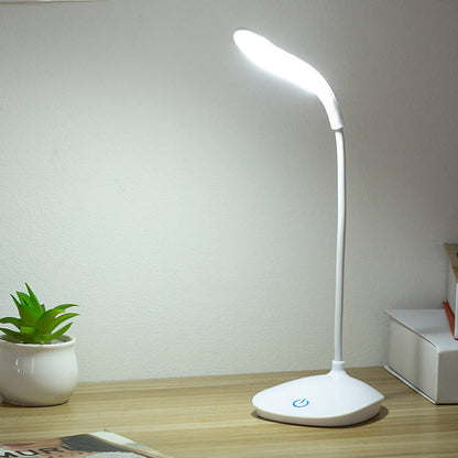 Ultra-Bright LED Eye-Protecting Night Light Desk Lamp with Pen Holder & Drawer (White)