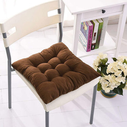 Dining /Office Chair Pad Cotton Seat Cushion (Chocolate)