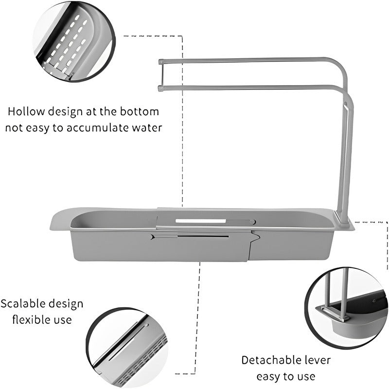 Kitchen Rack Sink Organizer Storage Basket Shelf Sponge Soap Towel Holder