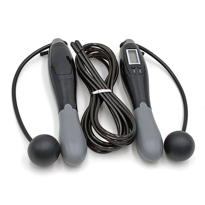 Smart Fitness Digital Jump Skipping Rope with LCD Counter (Black)