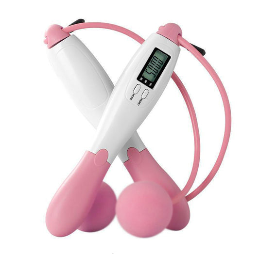 Smart Fitness Digital Jump Skipping Rope with LCD Counter (Pink)