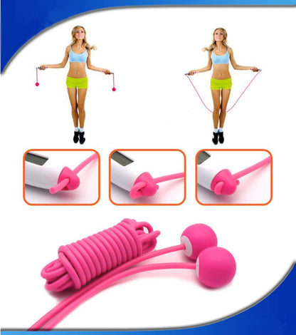 Smart Fitness Digital Jump Skipping Rope with LCD Counter (Pink)