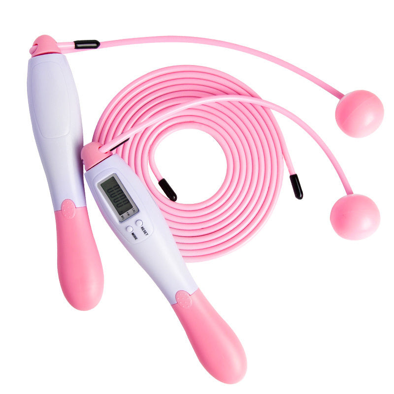 Smart Fitness Digital Jump Skipping Rope with LCD Counter (Pink)