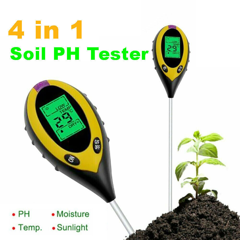 4 in 1 Soil PH Tester Moisture Sunlight Light Test Meter for Garden Plant Lawn