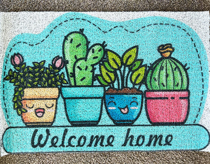 Super Absorbent Floor Bath Door Mat Non-Slip Rug Doormat - Welcome Home Plants