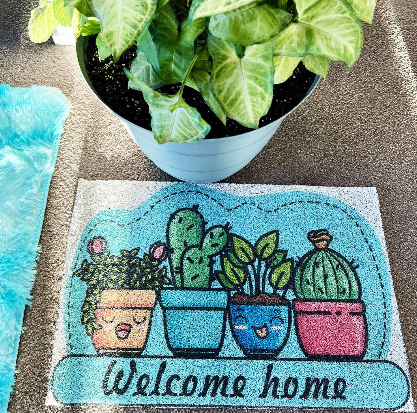 Super Absorbent Floor Bath Door Mat Non-Slip Rug Doormat - Welcome Home Plants