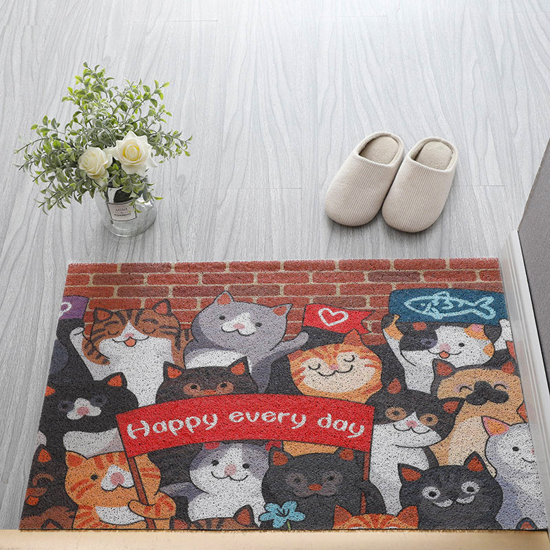 Super Absorbent Floor Bath Door Mat Non-Slip Rug Doormat - Cute Cats